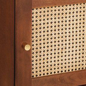 vidaXL Ψηλή Πολυθρόνα Καφέ 40 x 33,5 x 110 εκ Στερεό ξύλο μάνγκο