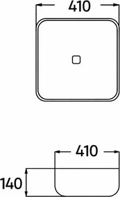 Tema Space 42x42 - Επιτραπέζιος Νιπτήρας