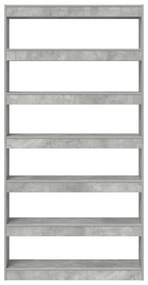 vidaXL Βιβλιοθήκη Γκρι Επεξεργασμένο ξύλο 100 x 30 x 198 εκ. Βιβλιοθήκη