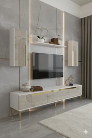Stewehome Σετ μοντέρνας σύνθεσης τηλεόρασης με ράφι 180x30x41 cm
