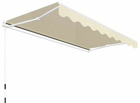 vidaXL Τέντα Αναδιπλούμενη Χειροκίνητη Κρεμ 300 εκ.