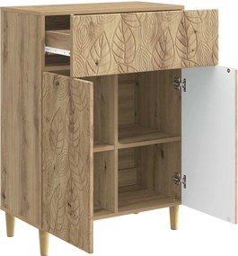 vidaXL Πλαϊνό γραφείο Artisan Δρυς 66 x 34,5 x 90 εκ