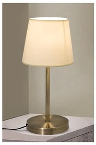 Επιτραπέζιο Φωτιστικό 1xE27 Μπρονζέ Ύφασμα Μπεζ 42cm Dora 77-2122 Homelighting -77-2122-Μπρονζέ 77-2122