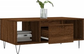 vidaXL Τραπεζάκι Σαλονιού Καφέ Δρυς 90x50x36,5 εκ. Επεξεργασμ. Ξύλο