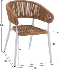 ΣΕΤ ΤΡΑΠΕΖΑΡΙΑ 3ΤΜΧ ΤΡΑΠΕΖΙ ΑΛΟΥΜΙΝΙΟΥ 80X80 &amp; ΠΟΛΥΘΡΟΝΕΣ ΛΕΥΚΕΣ HM11442