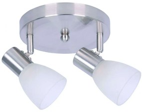 Φωτιστικό Οροφής - Σποτ 9064-2 Φ20cm 2xE14 Matte Nickel-White Inlight