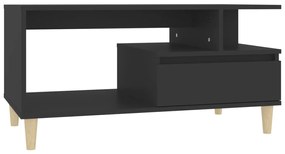 vidaXL Τραπεζάκι Σαλονιού Μαύρο 90x49x45 εκ. Επεξεργασμένο Ξύλο