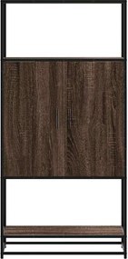 vidaXL Highboard καφέ δρυς Κατασκευασμένο ξύλο και μέταλλο