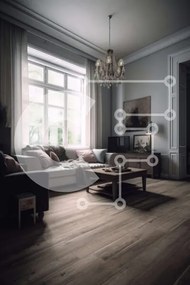 Intra Συλλεκτικό Ξύλινο Παζλ Plywood 4mm - Κομψό σαλόνι με γκρι τοίχους και φυσικό φως Σε Ξύλινο Κουτί - Διαστάσεις Puzzle: 10x10 cm – 25 κομμάτια