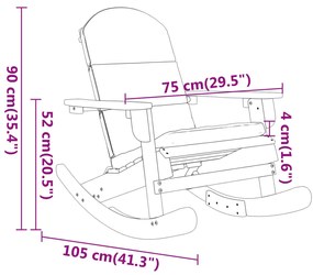 vidaXL Σαλόνι Κήπου Adirondack Σετ 3 Τεμαχίων από Μασίφ Ξύλο Ακακίας