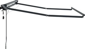 vidaXL Χειροκίνητο πλαίσιο τέντας με LED Ανθρακί 3 x 2 m Αλουμίνιο