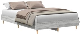 vidaXL Σκελετός Κρεβατιού Γκρι sonoma 120 x 190 cm Επεξεργασμένο ξύλο
