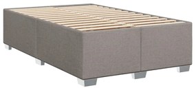 vidaXL Κρεβάτι Boxspring με Στρώμα Taupe 120x190 εκ. Υφασμάτινο