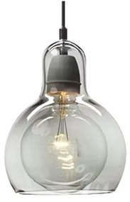 Omnia Globe D18 Κρεμαστό Μονόφωτο Φωτιστικό με Ντουί E27, σε Smoky Γκρι Χρώμα