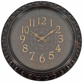 Ρολόι Τοίχου 827817 50,5x5,3cm Dark Brown-Gold Ankor Πλαστικό