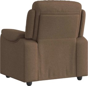 vidaXL Πολυθρόνα Ανακλινόμενη Καφέ Υφασμάτινη