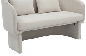 Καναπές διθέσιος Playmob pakoworld ύφασμα σε μπεζ απόχρωση 128x65x79εκ