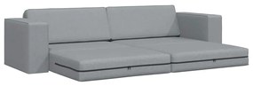 vidaXL Καναπέ-Κρεβάτι Ανοιχτό γκρι 245 x 78 x 77 εκ. ύφασμα
