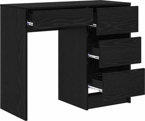 vidaXL Γραφείο Μαύρη Οξυά Επεξεργασμένο Ξύλο 90 x 37.5 x 75 εκ