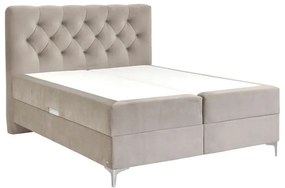 Bed Titto with Mattress and Topper Μπέζ, 180x200 εκ.