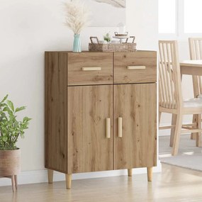 vidaXL Πλαϊνό γραφείο με συρτάρι artisan δρυς 34 x 69.5 x 89 εκ