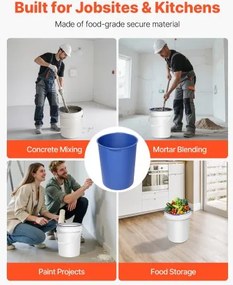 VEVOR 18.9L Reusable Silicone Bucket Liner for Concrete Mortar Paint Mix