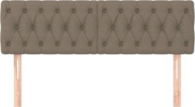 vidaXL Κεφαλάρια Taupe144x7x78/88 εκ. Ύφασμα