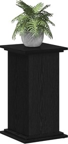 vidaXL Βάση φυτών Μαύρη Οξυά 33 x 33 x 60 εκ Επεξεργασμένο ξύλο