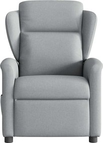 vidaXL Πολυθρόνα Ανακλινόμενη Ηλεκτρική Ανοιχτό Γκρι Υφασμάτινη