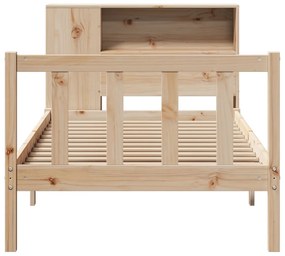 vidaXL Κρεβάτι Βιβλιοθήκη Χωρίς Στρώμα 75x190 εκ Μασίφ Ξύλο Πεύκο