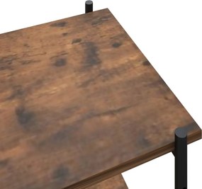 vidaXL Ραφιέρα 3 Επιπέδων Μαύρη και Φυσικό 80 x 40 x 92 εκ.