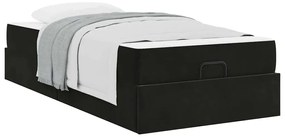 vidaXL Σκελετός Κρεβατιού με στρώμα Μαύρο 90 x 190 cm Βελούδο