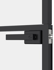vidaXL Εσωτερική Πόρτα 76x201,5 εκ. Ψημένο Γυαλί και  Λεπτό Αλουμίνιο