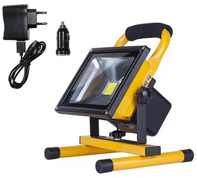 Adeleq Προβολέας Led Φορητός Επαναφορτιζόμενος 20W 12V-230V 4000K 3-20122301