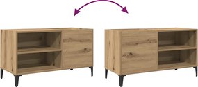 ντουλάπι δίσκων vidaXL Δρυς τεχνίτης 84,5x38x48 cm Κατασκευασμένο ξύλο