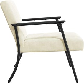 vidaXL Πολυθρόνα Κρεμ 59 x 75 x 78 εκ Βελούδο