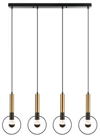 Φωτιστικό Οροφής Πολύφωτο Aca Miracolo HL39974P94BB Black/Gold