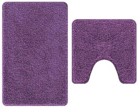 vidaXL Σετ Μάτ Μπάνιου Αντιολισθητικό 2 pcs Μοβ PP