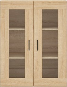 vidaXL Ντουλάπι Sonoma δρυς 69,5 x 34 x 180 εκ. από Επεξεργασμένο Ξύλο