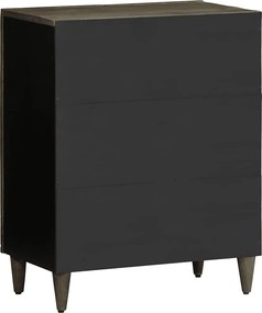 vidaXL Sideboard ανοιχτό γκρι 60x33,5x75 cm μασίφ ξύλο Mango