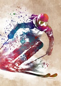 Εικονογράφηση Ski sport art, Justyna Jaszke