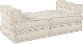 vidaXL Μονάδα Μοντέρνου Καναπέ Ύφασμα Κρεμ 210 x 140 x 56 εκ.