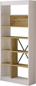 Βιβλιοθήκη "VIANA" σε χρώμα felt/λευκό 76x25x170