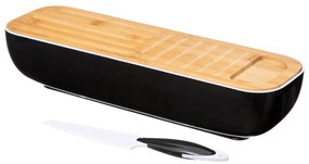 Ψωμιέρα &amp; Μαχαίρι F-V Bread Board Black 167755