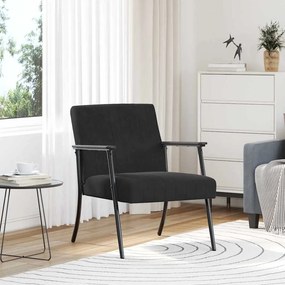 vidaXL Πολυθρόνα Μαύρο 59 x 75 x 78 εκ Βελούδο