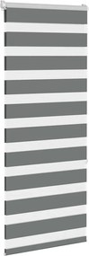 vidaXL Ζέβρα τυφλή Σκούρο Γκρι Πλάτος υφάσματος 55,9 εκ. Πολυεστέρας