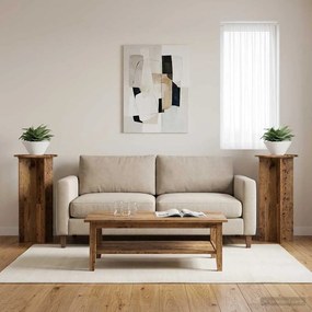 vidaXL Βάση φυτών 2 τεμ. Παλαιωμένο ξύλο 40 x 40 x 80 cm