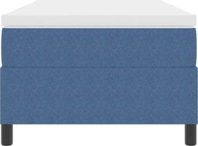 vidaXL Κρεβάτι με ελατήρια Μπλε και άσπρο 100 x 200 cm