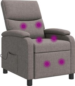 vidaXL Κάθισμα μασάζ Taupe Ύφασμα