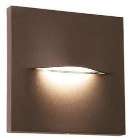 Απλίκα Φωτιστικό Τοίχου LED 3W 3000K IP65 14x14 Vita Viokef-4298401-Καφέ 4298401